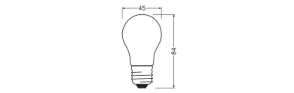 LED-Lampe FM E27 3,4W 2700K 470lm D ws Filamentlampe mattiert 300° AC Ø45x84mm