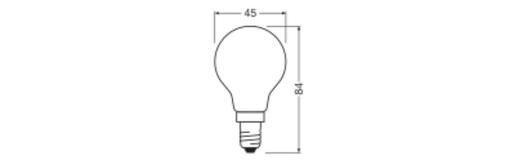 LED-Lampe FM E14 3,4W 2700K 470lm D ws Filamentlampe mattiert 300° AC Ø45x84mm