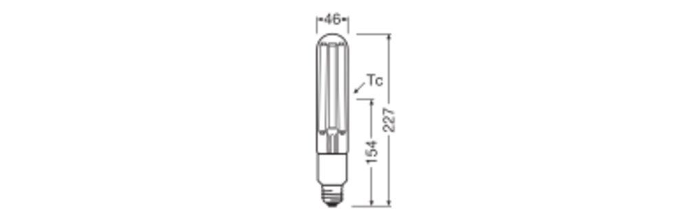 LED-Lampe FM E27 19,4W 2700K 3600lm B kl Filamentlampe ws 360° AC Ø46x227mm