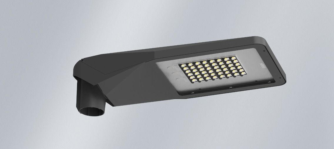 LED-Straßenleuchte 23W CARPO Aufs/Ans gr 60mm 4000K 2920lm Alu Gl_tr IP66 II