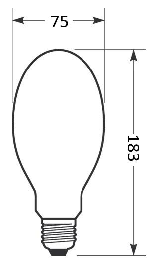 LED-Lampe FM E27 18W 4000K 3000lm C ws Filamentlampe mattiert 330° AC Ø75x183mm