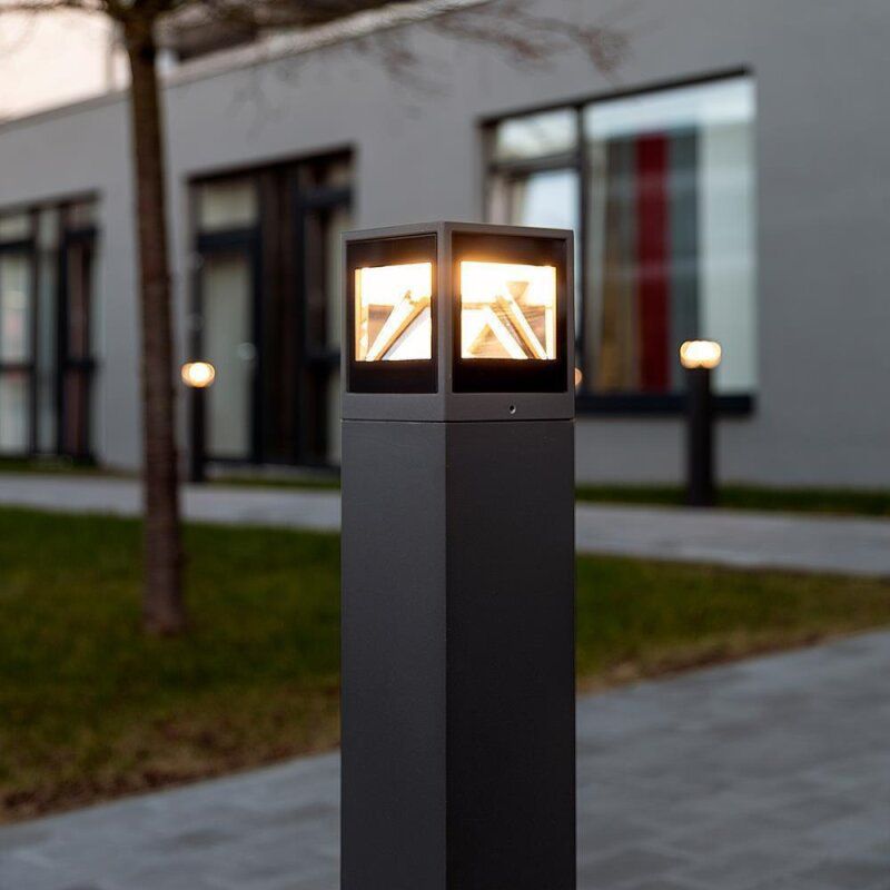 LED-Pollerleuchte 7,5W WAY IP54 3000K 800lm 1LED anth Alu Kst_strukt