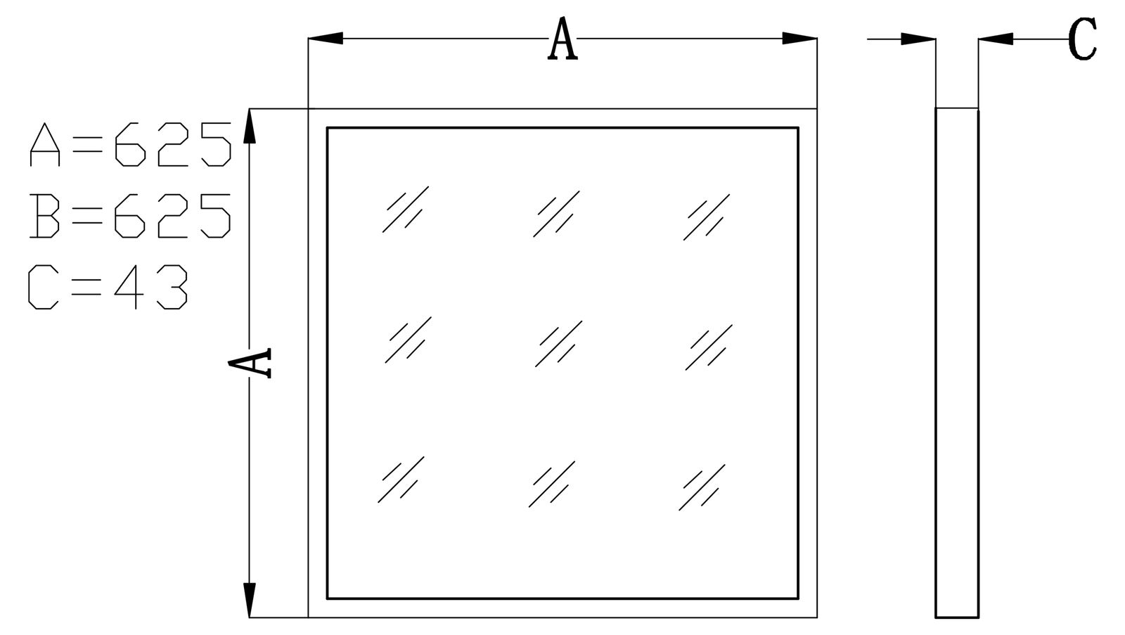 LED-Panel 625x625mm REFIT 22-45W ws IP40 3000-4000K