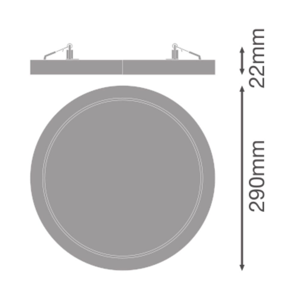 LED-Einbaustrahler 15-23W 3000K 3200lm EVG ws mt 1LED Kst IP44 Ø/EB65-260mm
