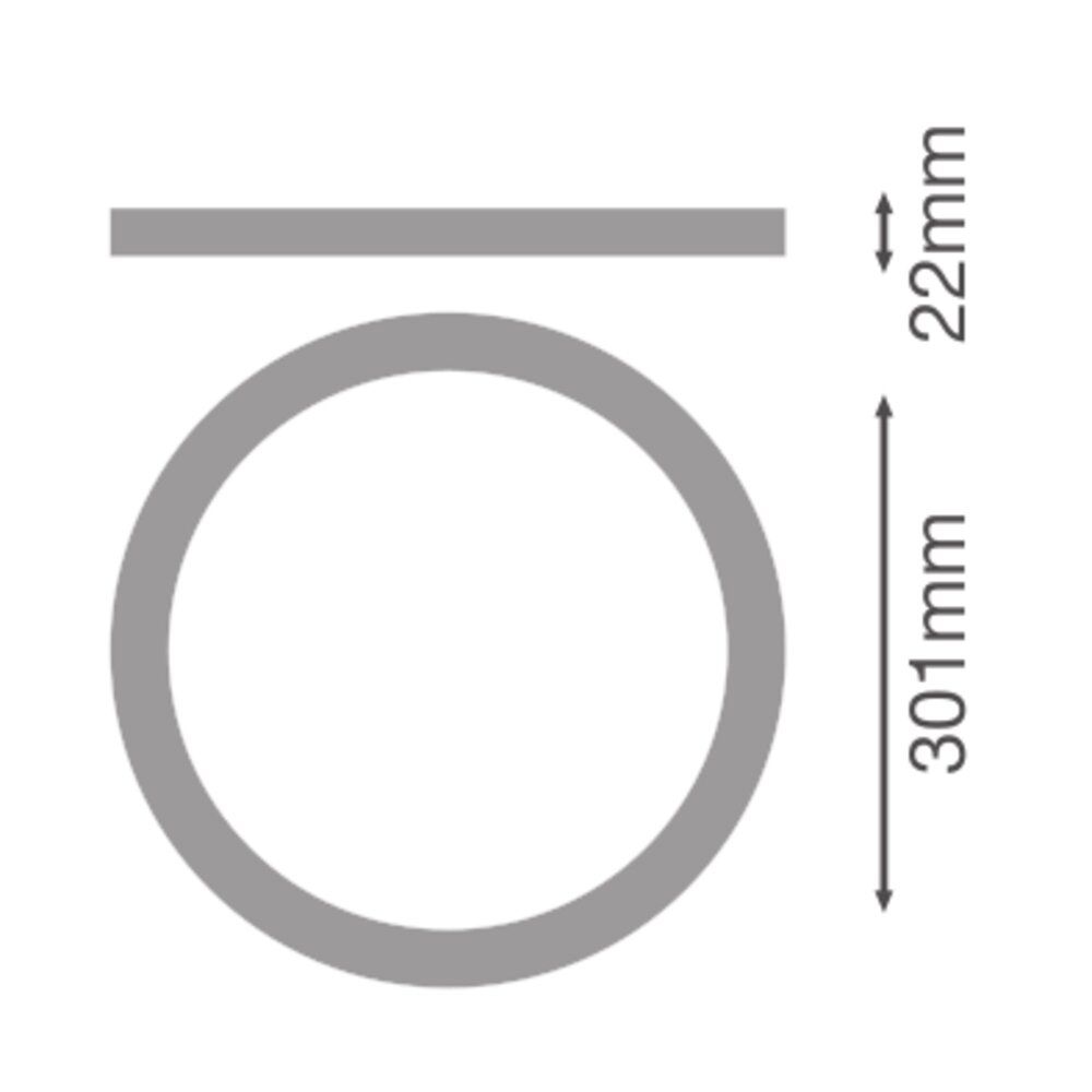 Dekorelement sw ST Ø301mm H22mm