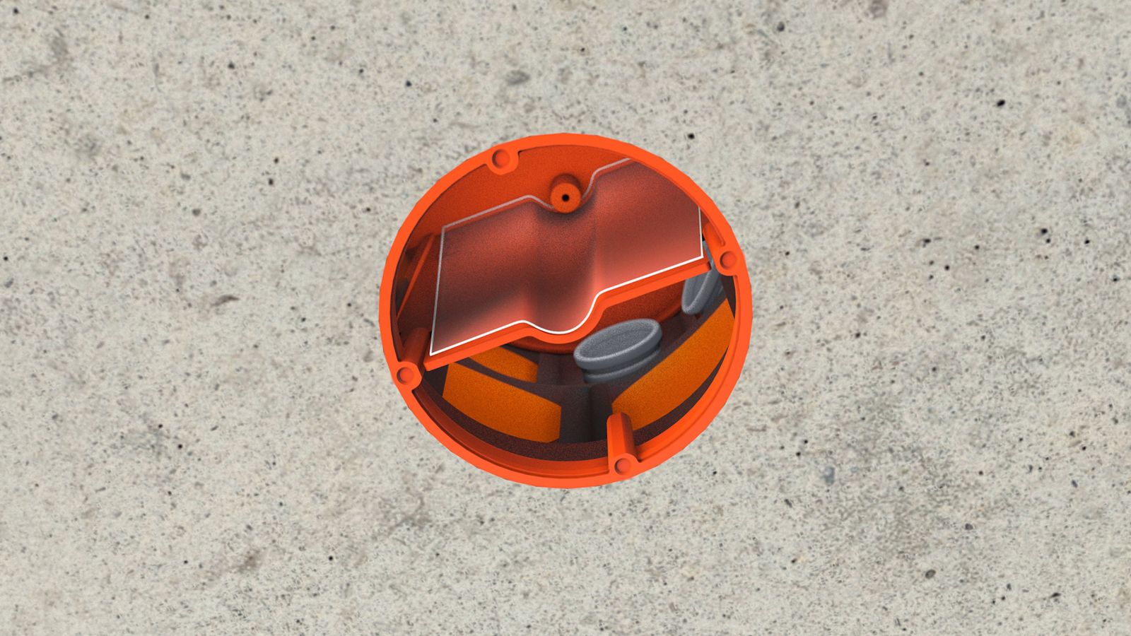 Trennwand UP-Dose or f.EinbDose Geeignet für Einbaudose