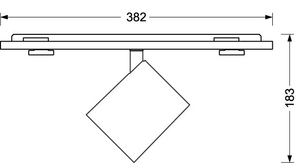 LED-Geräteträger 32W 3000K 4200lm 1LED Konv IP20 ws 55x382x190mm Dimmung DALI