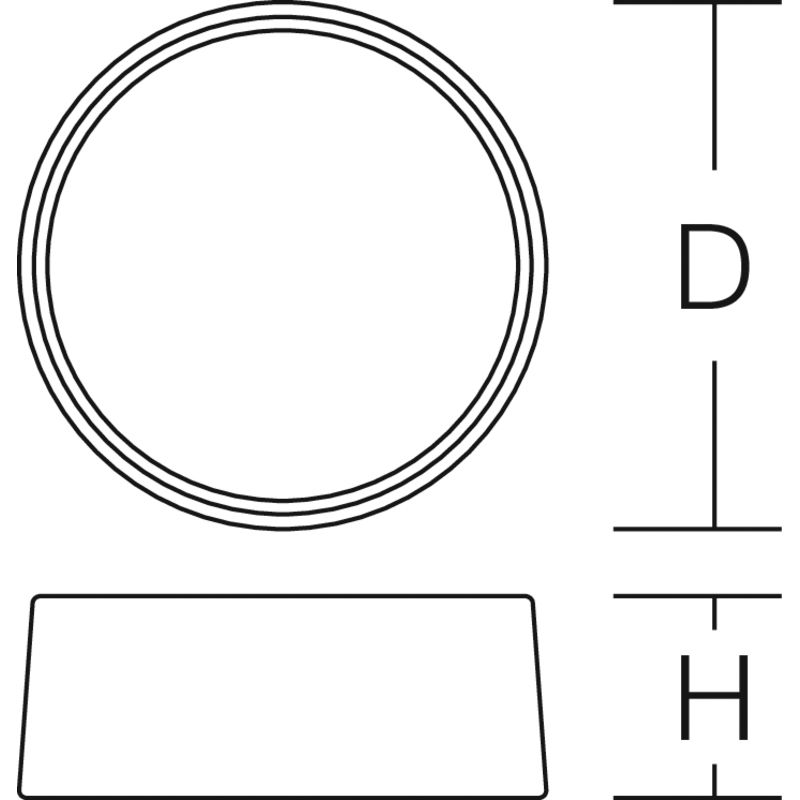 Schirm 120° ws TOLEDO FLAT+ round sym Stoff Ø475x60mm