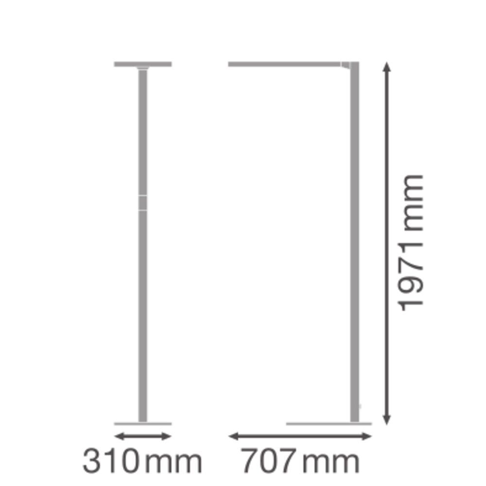 LED-Stehleuchte 88W 4000K 12600lm EVG sw 1LED dir/indir m.Schalter