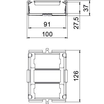 Stoßverbinder LF-K 40mm Stift ST hfr f.Funkterh