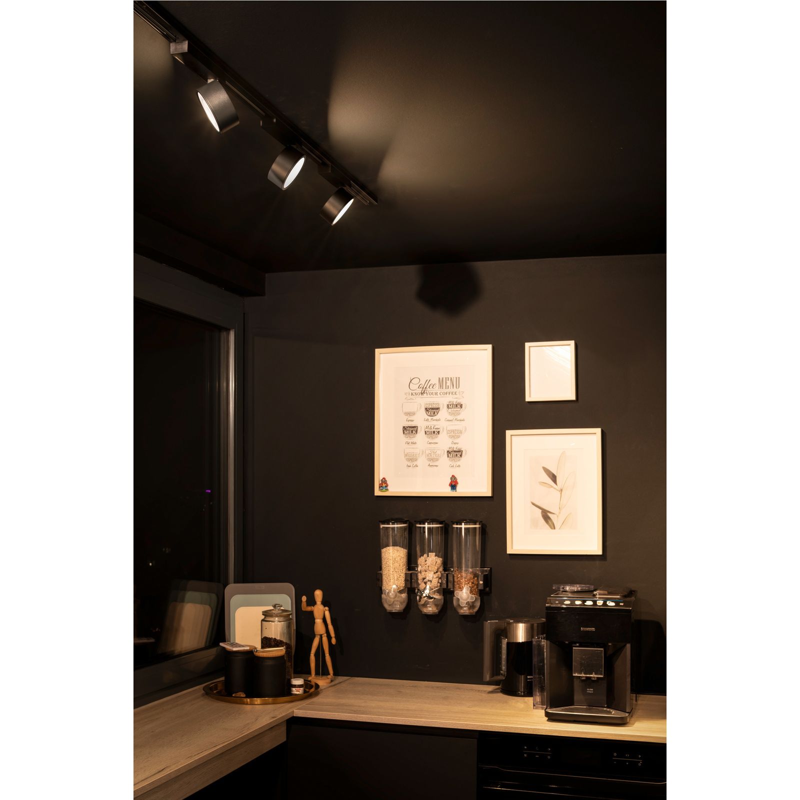 LED-Schienenstrahler 10W KALU 2.0 2700K 1400lm 1LED Alu IP20 sw mt 177x48x127mm