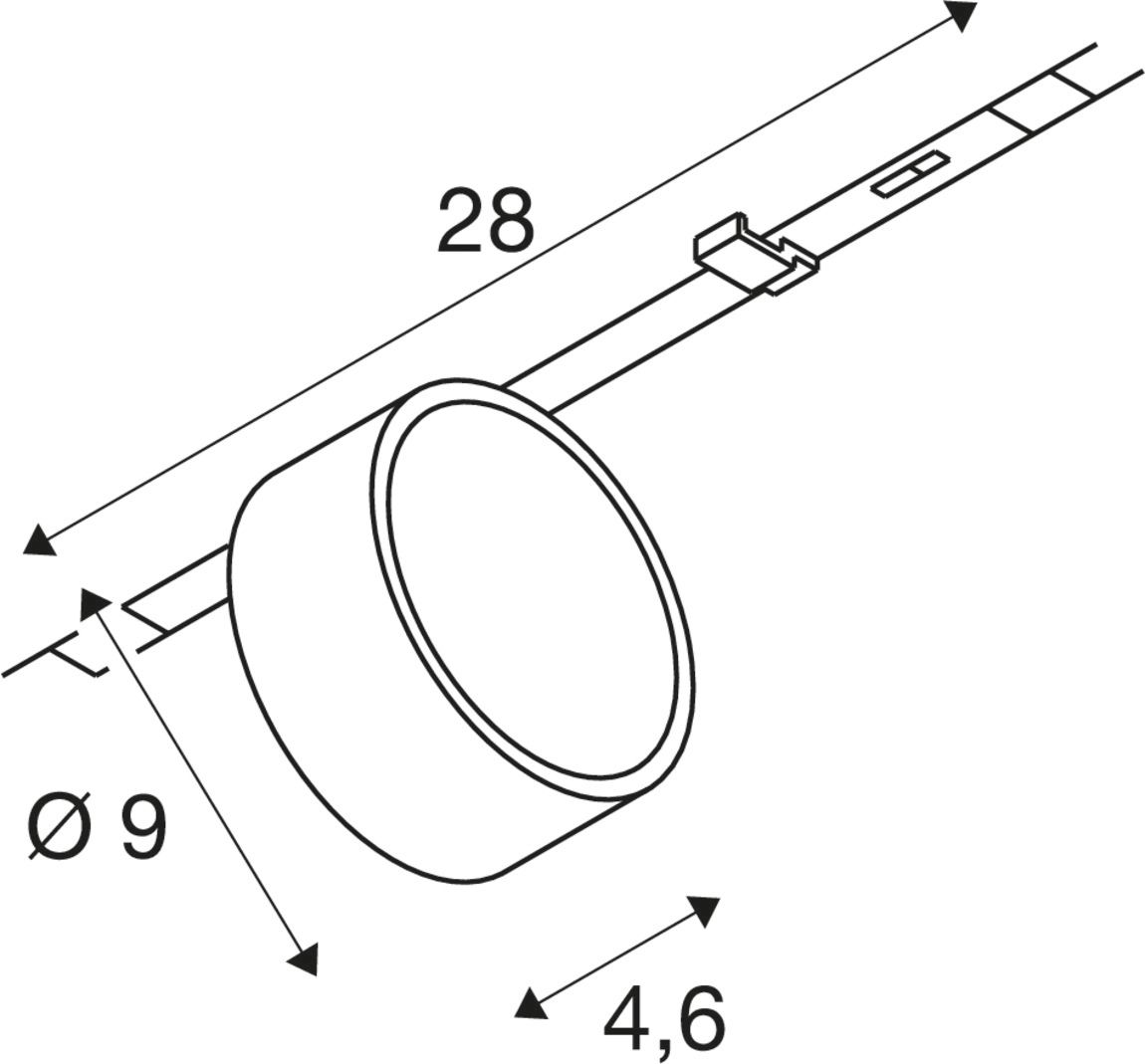 LED-Schienenstrahler 10W KALU 2.0 2700K 1400lm Dimmung DALI 1LED Alu IP20 ws mt