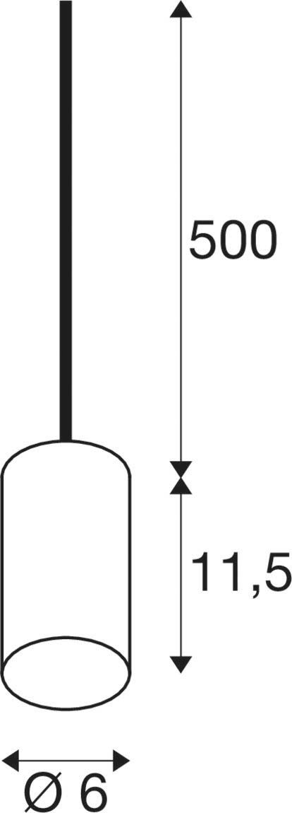 LED-Pendelleuchte 15W FITU sw E27 IP20 1LED LED austauschbar Ø60mm
