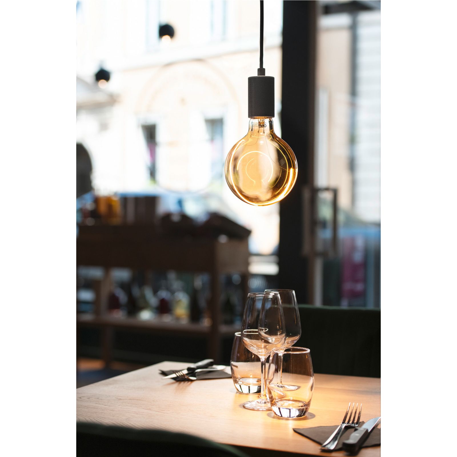 LED-Pendelleuchte 15W FITU sw E27 IP20 1LED LED austauschbar Ø45mm