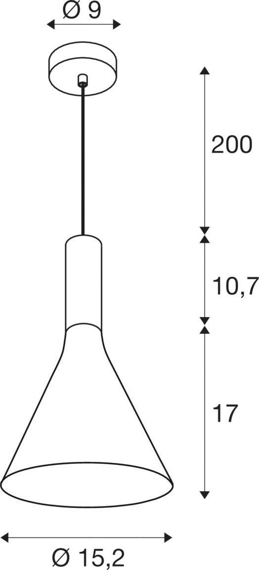 LED-Pendelleuchte 4W LALU SET sw E27 IP20 1LED LED austauschbar Ø152mm