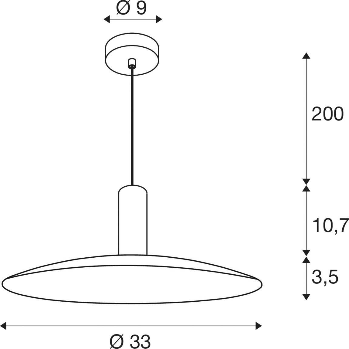 LED-Pendelleuchte 7,5W LALU SET sw E27 IP20 1LED LED austauschbar Ø330mm