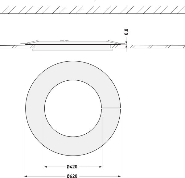 Abdeckung si ST Ø620mm H0,7mm