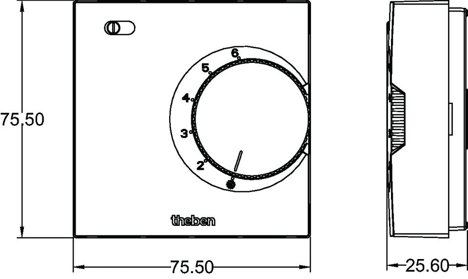 Raumthermostat 240V 10A Öffner IP30 Bimetall