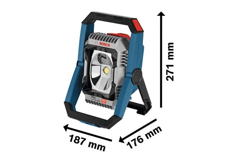 LED-Bauleuchte 27W IP64 3000lm Alu 18V m.LM 1LED