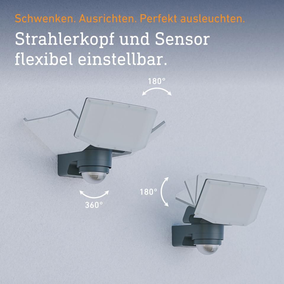 LED-Anbaustrahler 15,1W XLED 3000K 1LED 1642lm Konv Alu IP54 anth mt BWM