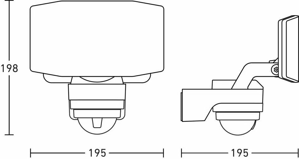 LED-Anbaustrahler 15,1W XLED 3000K 1LED 1642lm Konv Alu IP54 anth mt BWM