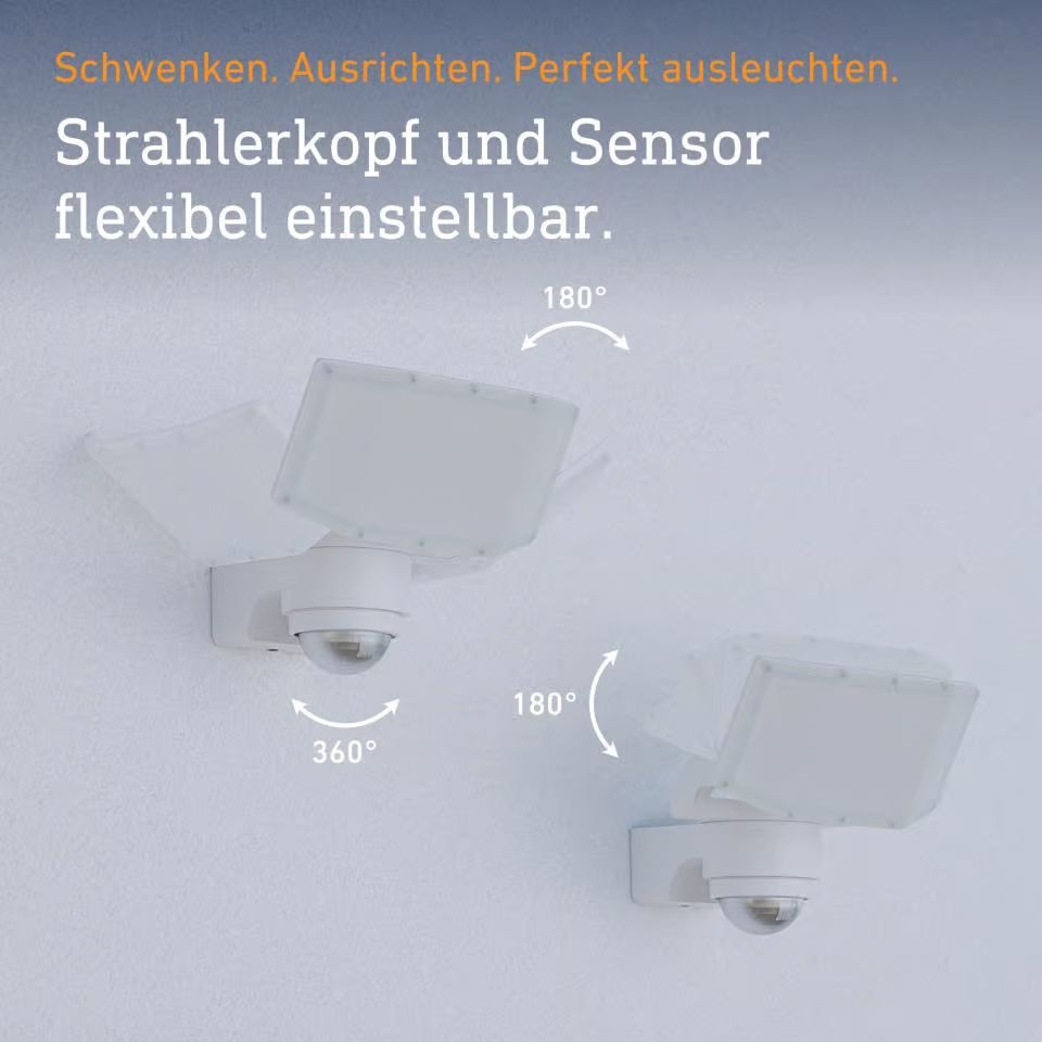 LED-Anbaustrahler 15,1W XLED 3000K 1LED 1642lm Konv Alu IP54 ws mt BWM