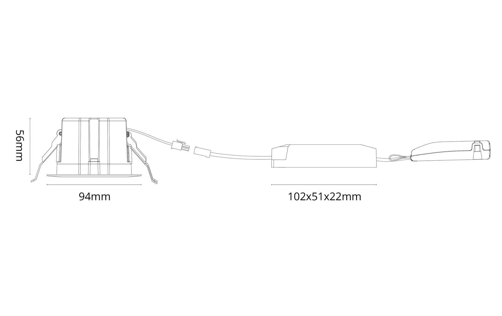 LED-Einbaustrahler 7,5W JUNISTAR 4000K 520lm Konv 1LED Alu IP44 ws mt Ø/EB83mm