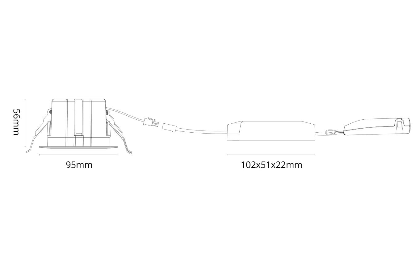 LED-Einbaustrahler 7,5W JUNISTAR 2700K 480lm Konv 1LED Alu IP44 ws mt