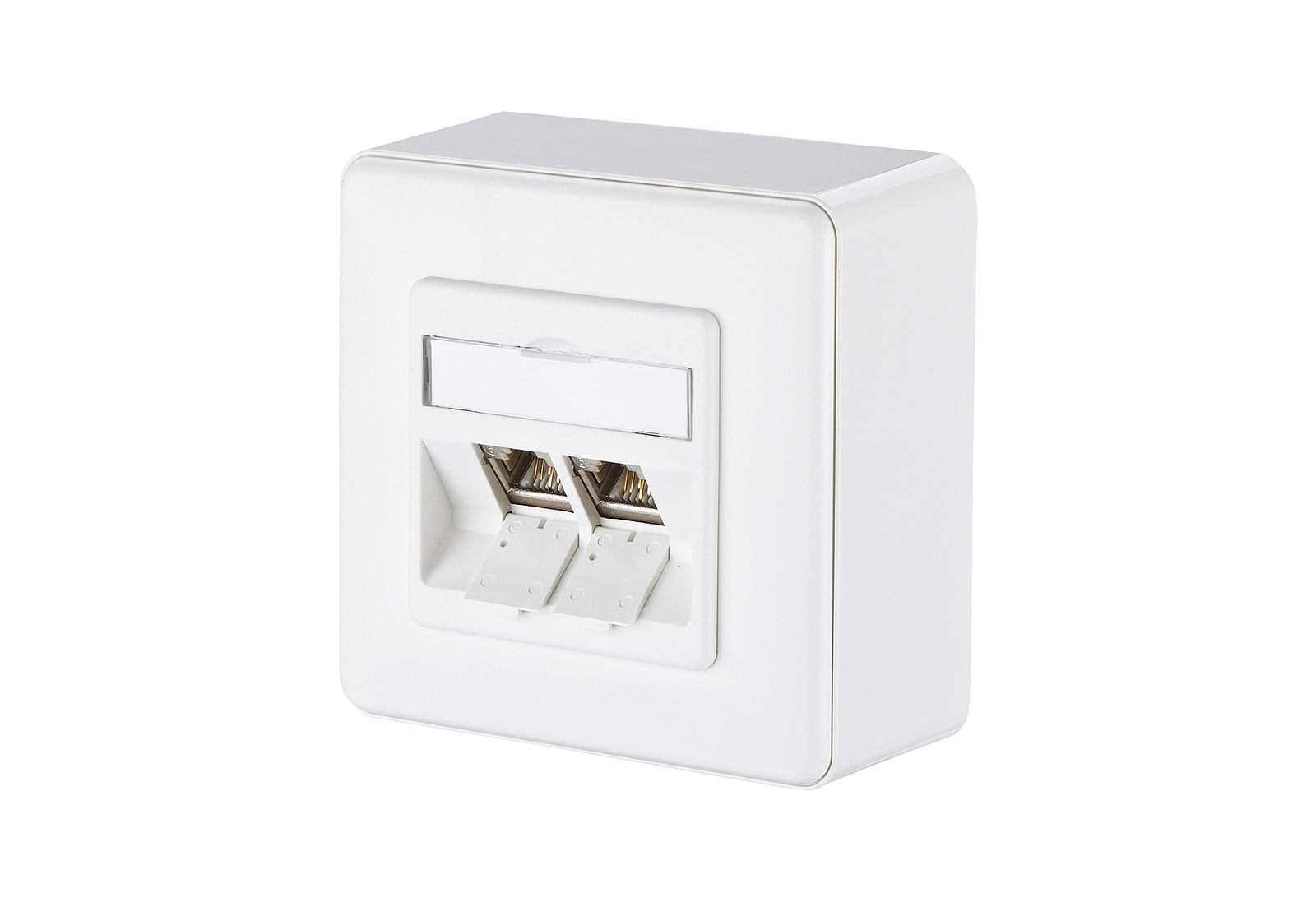 Anschlussdose Cat6A AP 2xRJ45 IDC ver-ws Kanaleinb AP-Mont Schneidklemme IDC