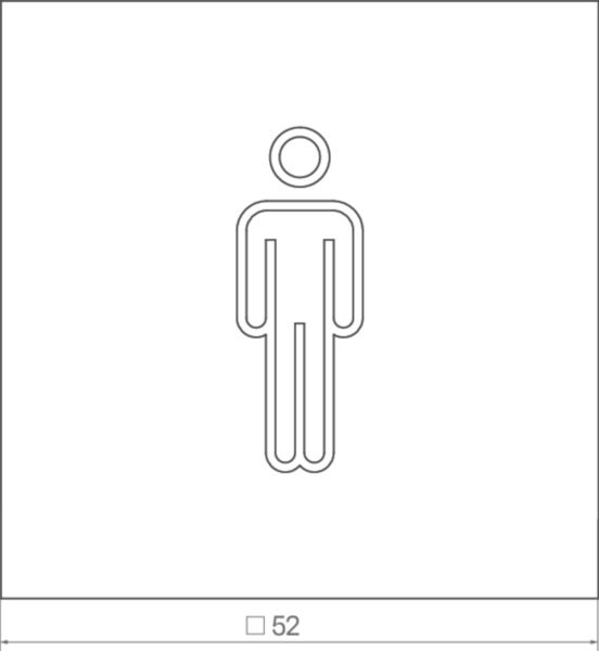 Schalter-Symbol Ax/Cx Mann si Symbol Mann