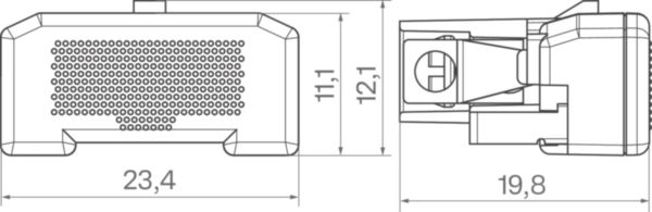 Beleuchtungseinsatz 12-48 0,9mA Schalter ws