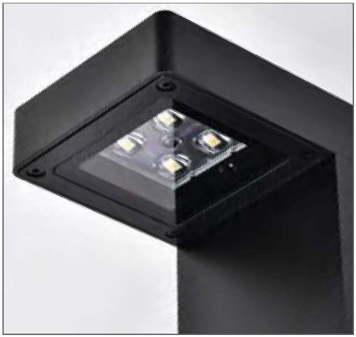 LED-Pollerleuchte 8W IP65 3000K 420lm graphit 1LED Alu Kst_tr