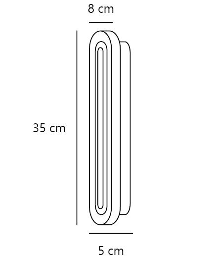 LED-Wandanbauleuchte Cavara 11W 550lm sw 3000-4000K Konv IP44 350x80x50mm