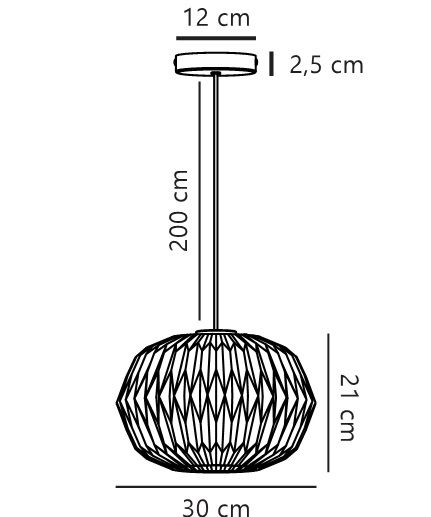LED-Pendelleuchte 15W Aviana ws E27 sym IP20 1LED LED austauschbar Ø300mm