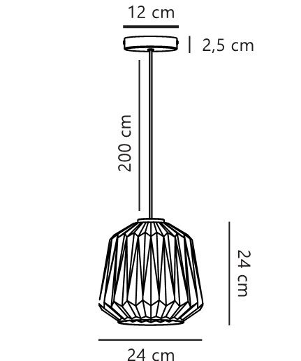 LED-Pendelleuchte 15W Elbie ws E27 sym IP20 1LED LED austauschbar Ø240mm