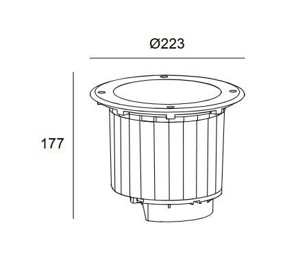 LED-Bodeneinbauleuchte Gea Cob 27,9W 3000K LED nicht austauschbar 1LED 3049lm