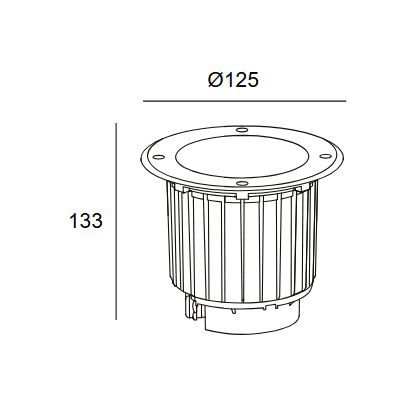 LED-Bodeneinbauleuchte Gea Cob 10,5W 3000K LED nicht austauschbar 1LED 869lm