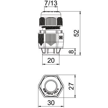 Kabelverschraubung V-TEC PA lgr unbeh IP44 Polyamid (PA) ger