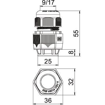 Kabelverschraubung V-TEC PA lgr unbeh IP44 Polyamid (PA) ger