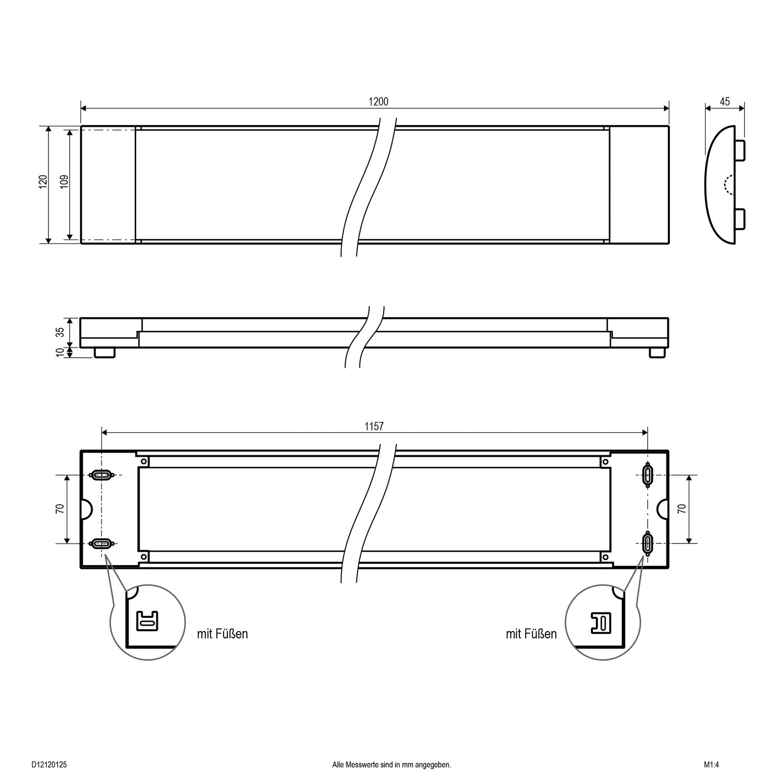 LED-Deckenanbauleuchte DARDO ECO 22-30W 3000-4000K 4385lm ws Konv IP44