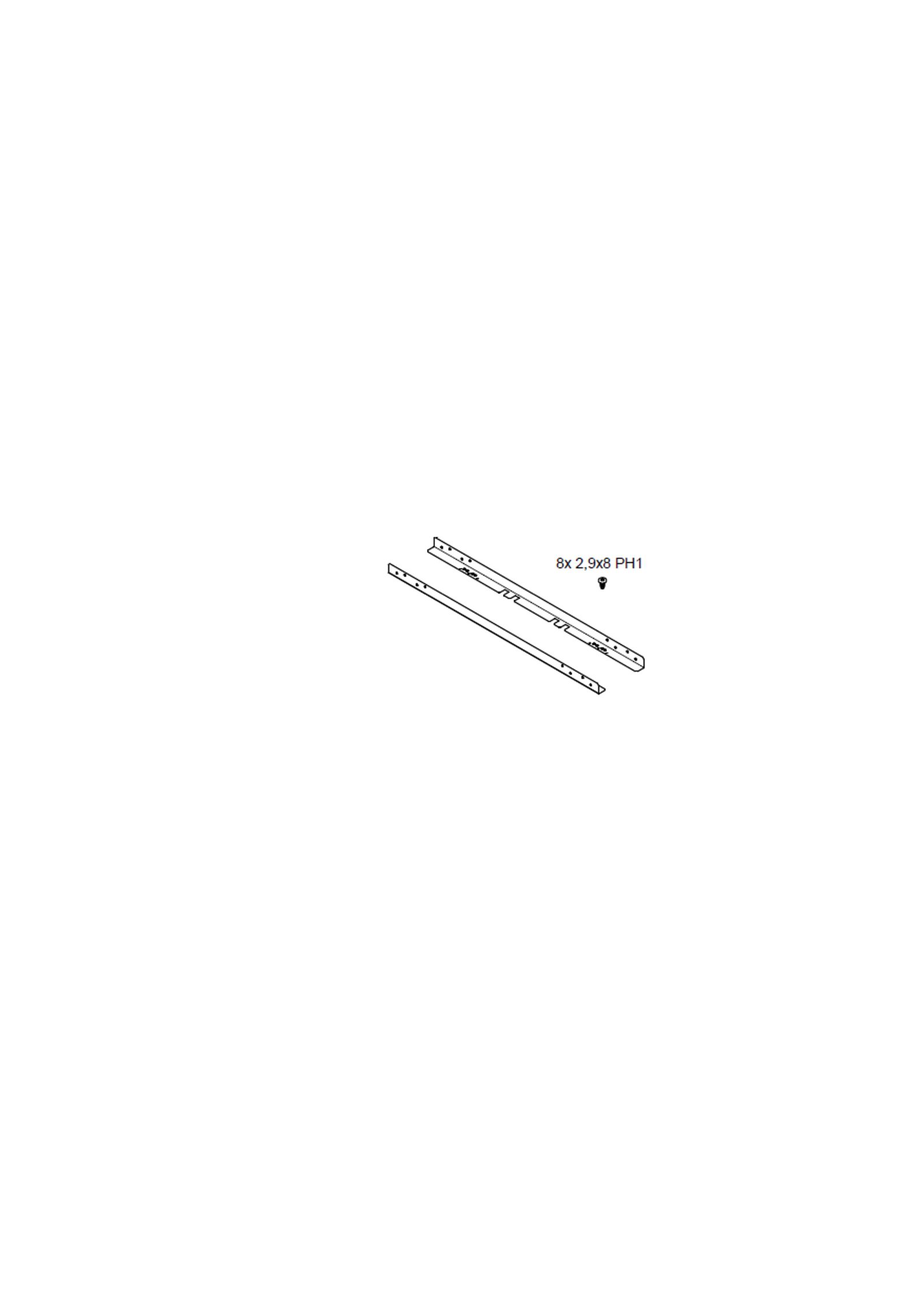 Befestigungsset ws ST L520mm B19mm H22mm