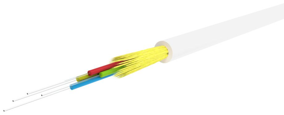 LWL-Kabel OS2 Dca Singlemode 9/125 ws d0 hfr s1a a1 Vollader 4fas Ø4,2mm rnd