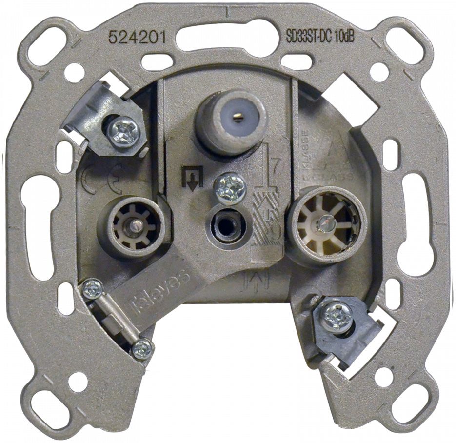Durchgangsdose Sat/BK 3f 11dB/860 Fernsp 10dB/2150 2,5dB/860 3,5dB/2150