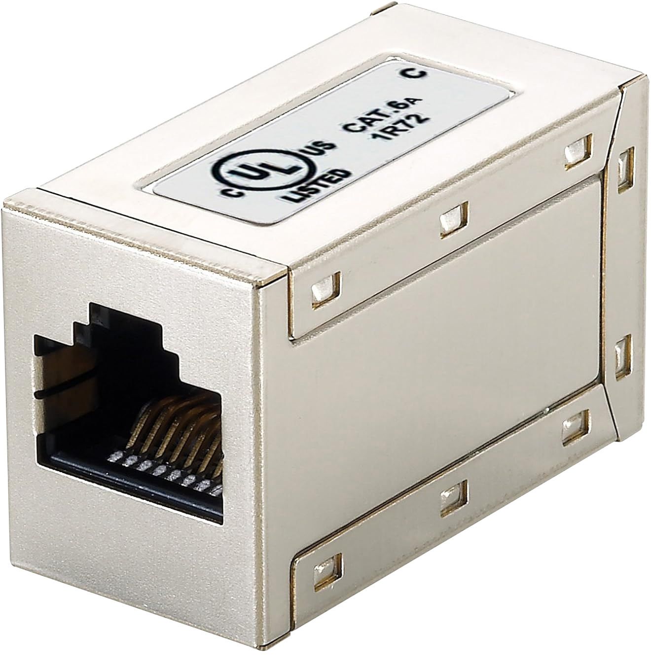 Modular-Kupplung 6A 2x RJ45 Schirm ger Buchse/Buchse einrasten