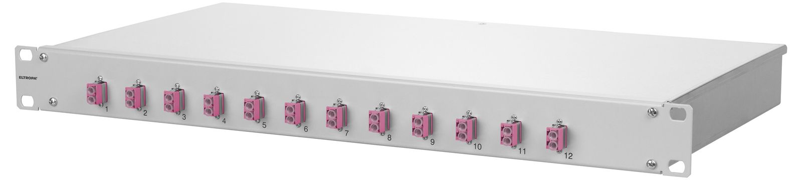 LWL-Patchpanel 12f net-works LC-D 1HE OM4 19Zoll m.Pigtails max:12f