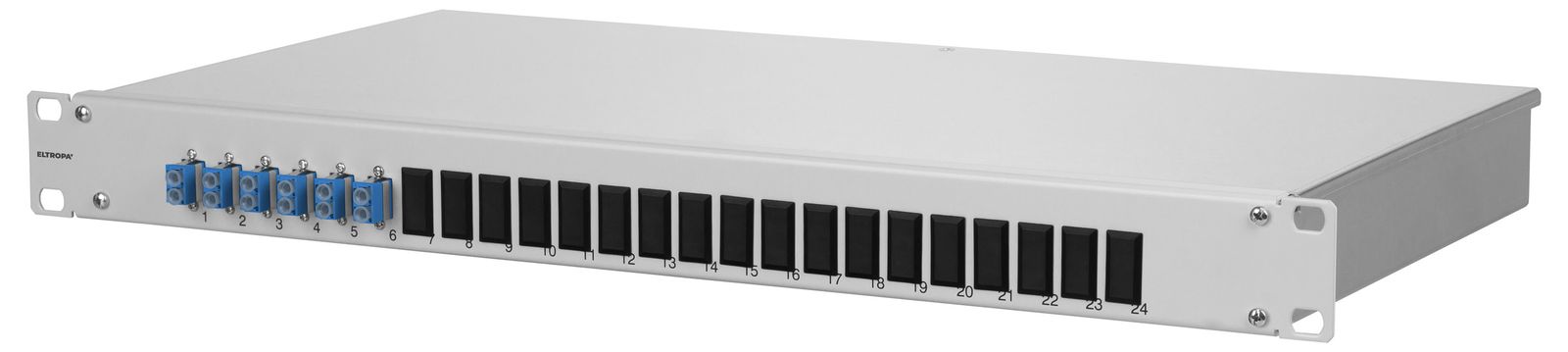LWL-Patchpanel 6f net-works LC-D 1HE OS2 19Zoll m.Pigtails max:24f