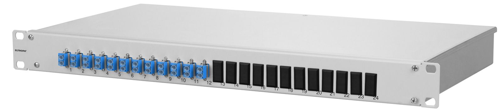 LWL-Patchpanel 12f net-works LC-D 1HE OS2 19Zoll m.Pigtails max:24f