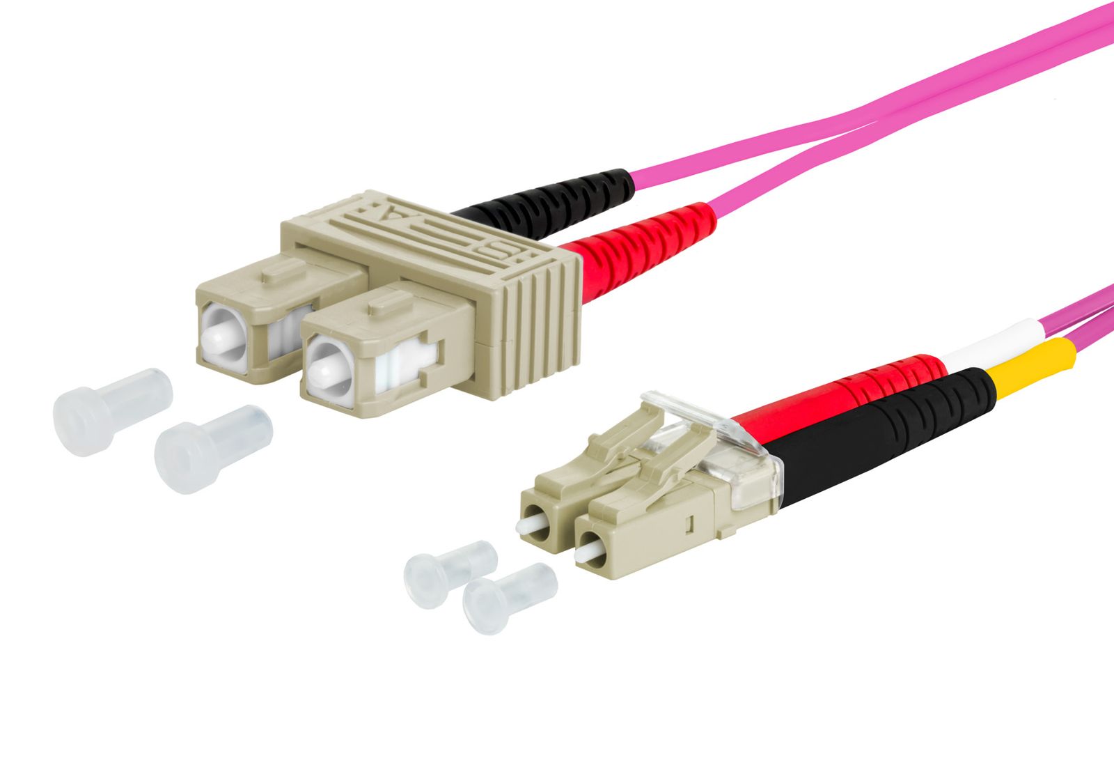 LWL-Patchkabel SC-D/LC-D 50/125 OM4 2m vi MM50/125
