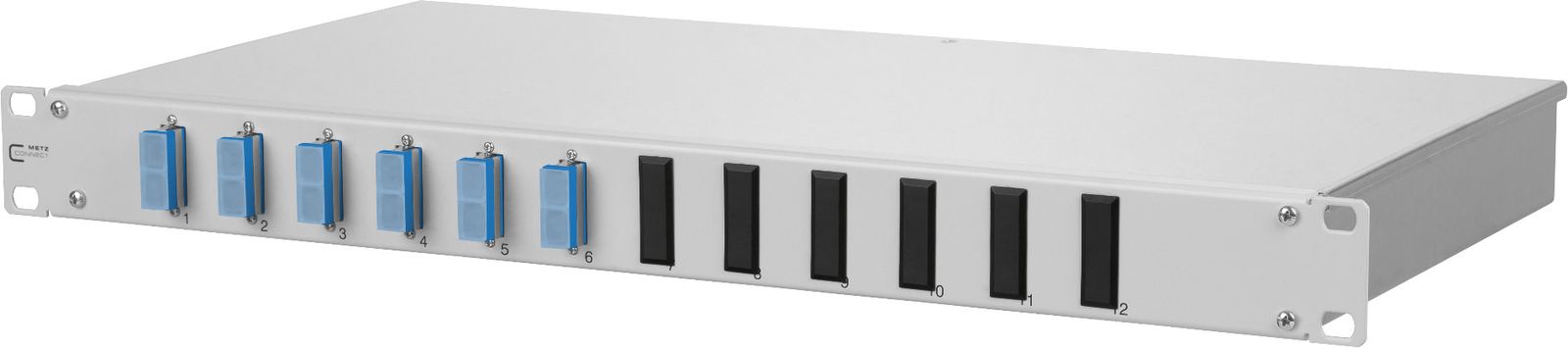 LWL-Patchpanel 6f SC-D 1HE OS2 19Zoll m.Pigtails max:6f