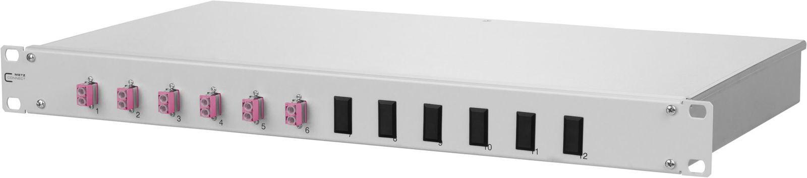 LWL-Patchpanel 6f LC-D 1HE OM4 19Zoll m.Pigtails max:24f